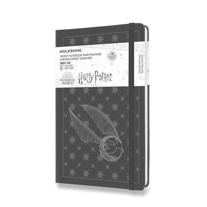 Termék főképe 18měsíční diář Moleskine 2021-22 Harry Potter - tvrdé desky L, týdenní, černý