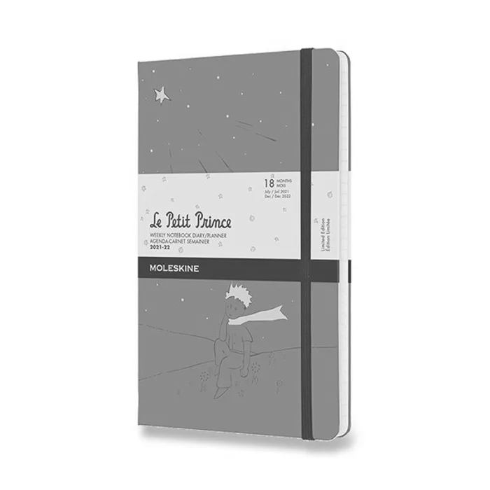 Termék főképe 18měsíční diář Moleskine 2021-22 Le Petit Prince - tvrdé desky L, týdenní, zelený