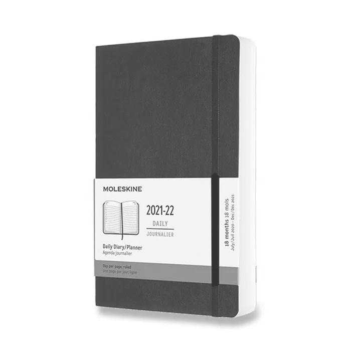 Termék főképe 18měsíční diář Moleskine 2021-22 - měkké desky černý