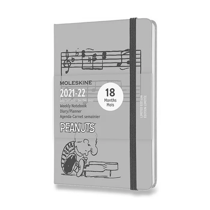 Termék főképe 18měsíční diář Moleskine 2021-22 Peanuts - tvrdé desky S, týdenní, modrý