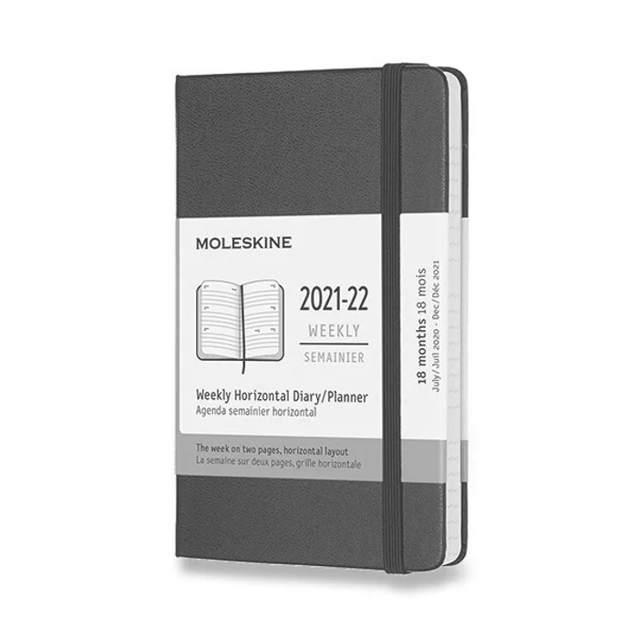 Termék főképe 18měsíční diář Moleskine 2021-22 - tvrdé desky S, týdenní, horizontální, černý