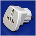 230V Utazási adapter, CEE7 (dugós)-aljzat, 0, fehér, külföldi készülékekhez