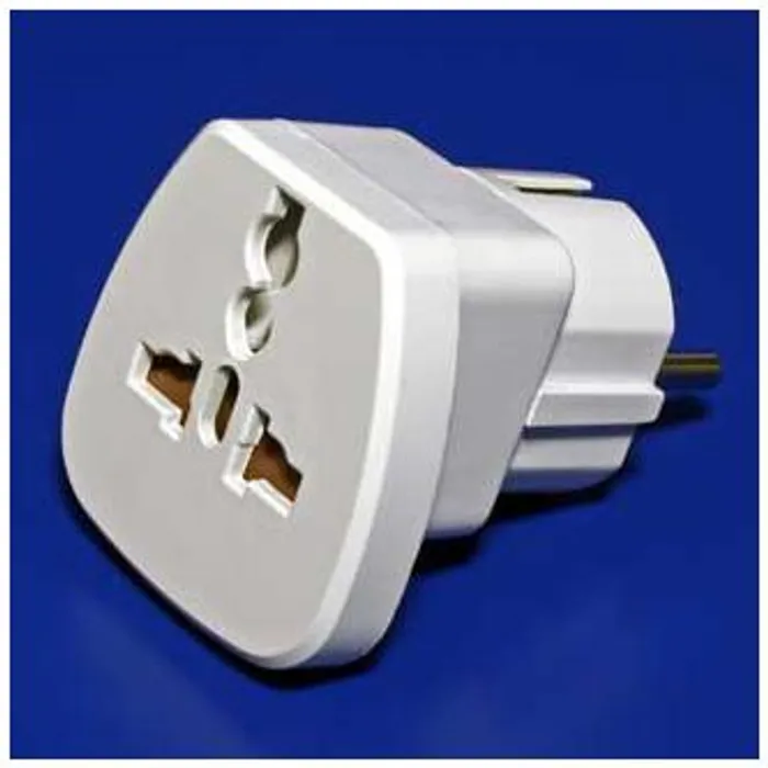 Termék főképe 230V Cestovní adaptér, CEE7 (vidlice)-zásuvka, 0, bílý, pro zahraniční přístroje