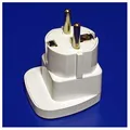 230V Utazási adapter, CEE7 (dugós)-aljzat, 0, fehér, külföldi készülékekhez