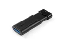 256 GB-os USB flash meghajtó "PinStripe", USB 3.0, VERBATIM, fekete