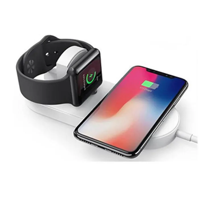Termék főképe 2v1 bezdrátová nabíječka, pro telefon a Apple Watch, bílá, 5V, 10W, Qi