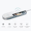 2 az 1-ben vezeték nélküli töltő, telefonhoz és Apple Watchhoz, fehér, 5V, 10W, Qi