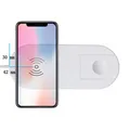 Következő termékkép 2 az 1-ben vezeték nélküli töltő, telefonhoz és Apple Watchhoz, fehér, 5V, 10W, Qi