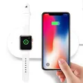 2 az 1-ben vezeték nélküli töltő, telefonhoz és Apple Watchhoz, fehér, 5V, 10W, Qi