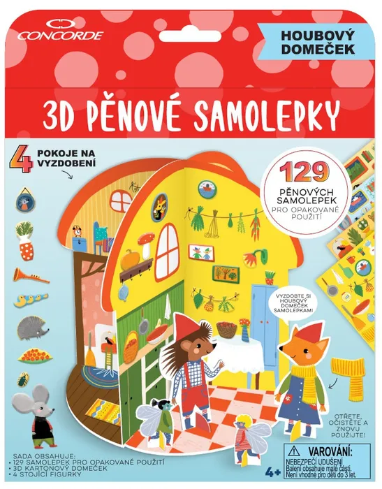 Termék főképe 3D pěnové samolepky CONCORDE Houbový domeček