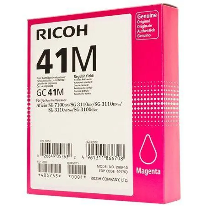 Termék főképe 405763 Toner pro SG 3100SNw, SG 7100DN tiskárny, RICOH Type GC41M magenta, 2 200 stránek