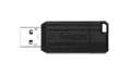 8 GB USB Flash 2.0, 10/4 MB/s, csíkos, VERBATIM, fekete