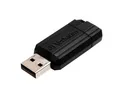 8 GB USB Flash 2.0, 10/4 MB/s, csíkos, VERBATIM, fekete