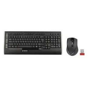 A4Tech 9300F, vezeték nélküli optikai egér billentyűzetkészlet, AAA, US, klasszikus, 2,4 [GHz],