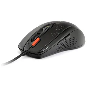 A4tech Mouse F5, 3000DPI, optikai, 7tl., 1 kerék, vezetékes USB, fekete, játék, V-Track, memória