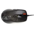 A4tech Mouse F5, 3000DPI, optikai, 7tl., 1 kerék, vezetékes USB, fekete, játék, V-Track, memória
