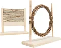 Agility készlet rágcsálóknak - akadály, kör, fa/fonat, 28 × 26 × 12 cm