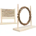 Agility készlet rágcsálóknak - akadály, kör, fa/fonat, 28 × 26 × 12 cm