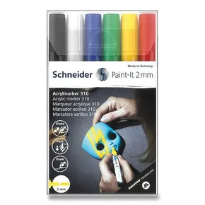 Akril marker Schneider Paint-It 310 készlet V1, 6 szín