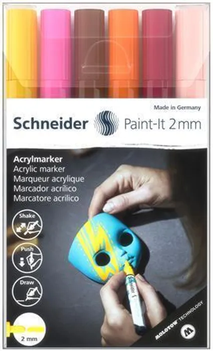Termék főképe Akrylový popisovač Schneider Paint-It 310 souprava V3, 6 barev