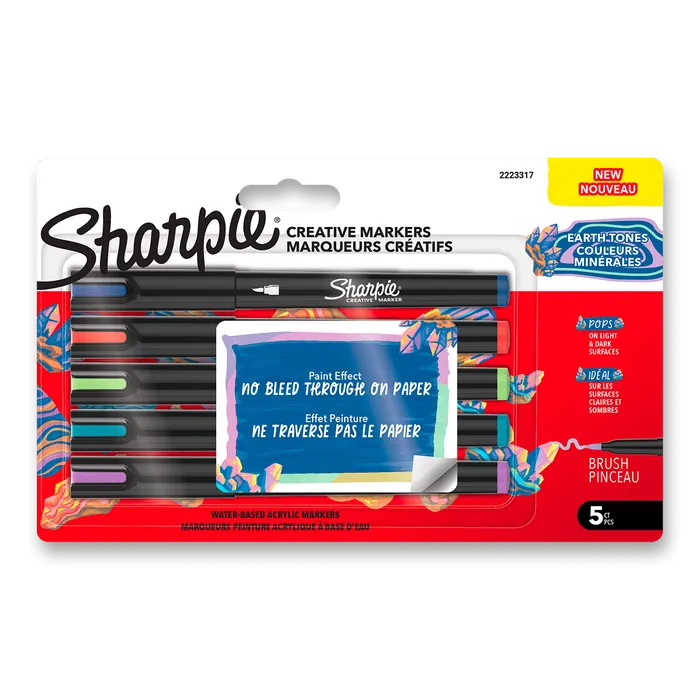 Termék főképe Akrylový popisovač Sharpie Acrylic Marker Brush Earth Tones [5 ks]