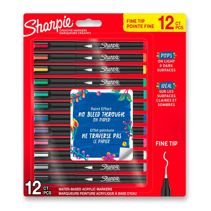 Termék főképe Akrylový popisovač Sharpie Acrylic Marker Bullet Fine [12 ks]