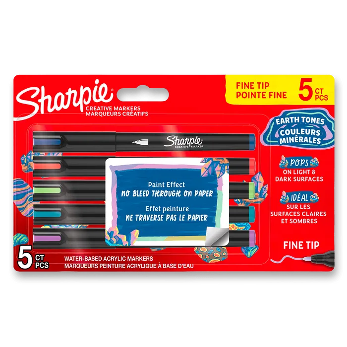 Termék főképe Akrylový popisovač Sharpie Acrylic Marker Bullet Fine Earth Tones [5 ks]