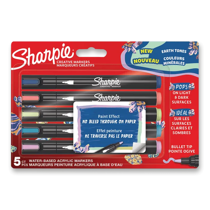 Termék főképe Akrylový popisovač Sharpie Acrylic Marker Bullet - sada 5 barev