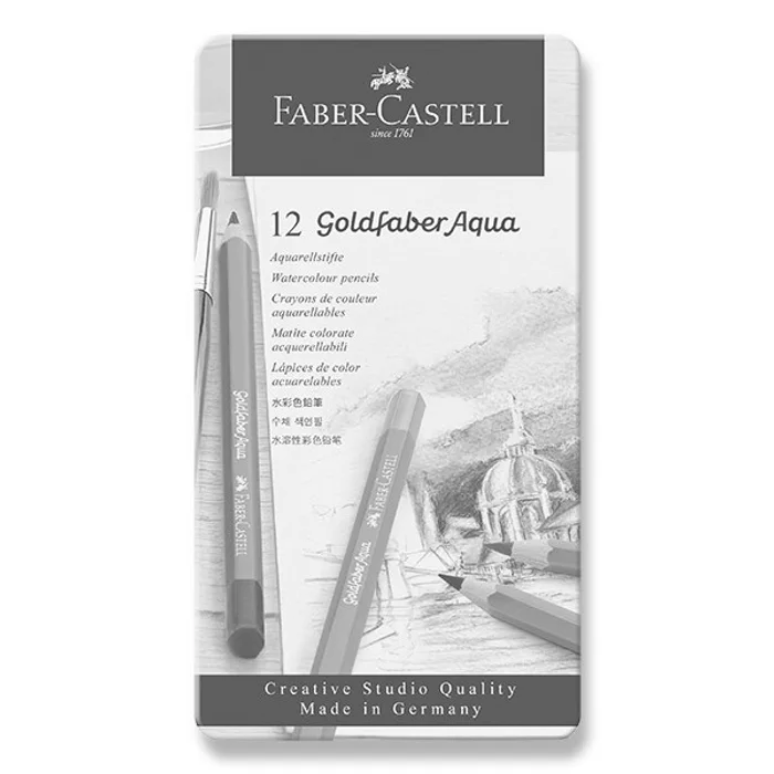 Termék főképe Akvarelová Pastelka Goldfaber Aqua, plechová krabička 12ks  Faber Castell (114612)