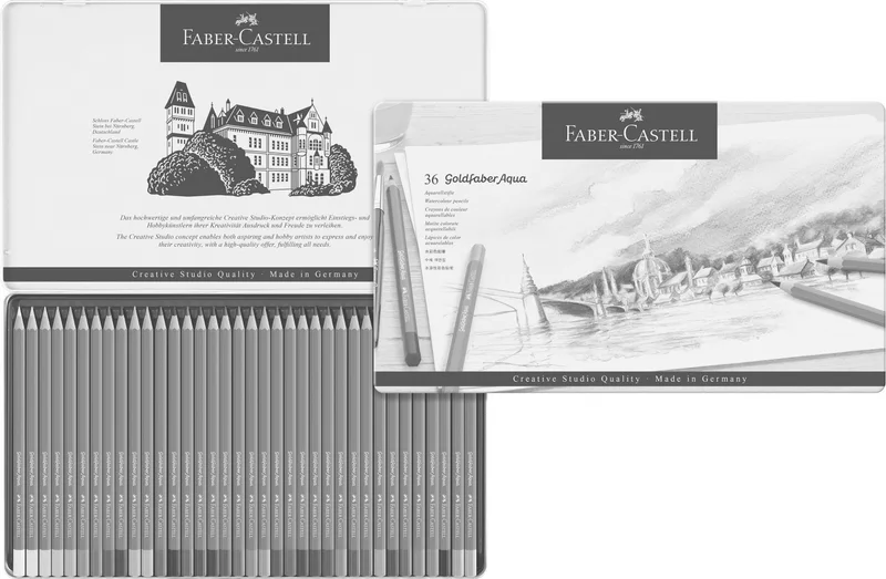 Termék főképe Akvarelová Pastelka Goldfaber Aqua, plechová krabička 36ks  Faber Castell 114636
