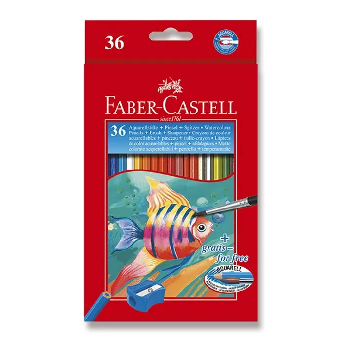 Termék főképe Pastelky Akvarelové pap.krabička 36ks + štěteček Faber Castell (114437)