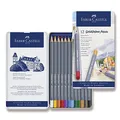 Faber-Castell Goldfaber Aqua akvarellkréták, fémdobozban, 12 szín