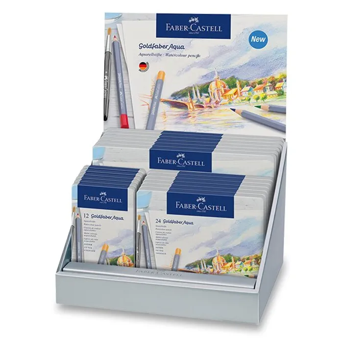 Termék főképe Akvarelové pastelky Faber-Castell Goldfaber Aqua stojánek, 19 ks