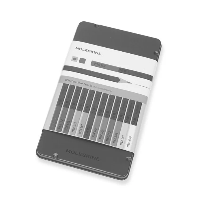 Termék főképe Akvarelové pastelky Moleskine - kovový box 12 barev