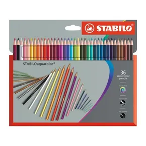 Akvarell zsírkréta STABILOaquacolor - 36 db-os készlet