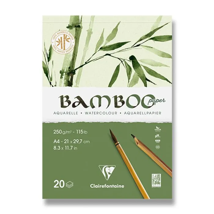 Termék főképe Akvarelový blok Clairefontaine Bamboo A4, 20 listů, 250 g
