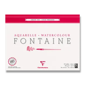 Akvarelový blok Clairefontaine Fontaine Cold Pressed 30 x 40 cm, 25 listů, 300 g