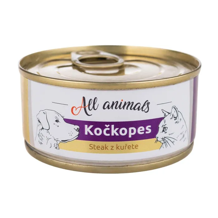 Termék főképe ALL ANIMALS konzerva KOČKOPES steak z kuřete, 100 g