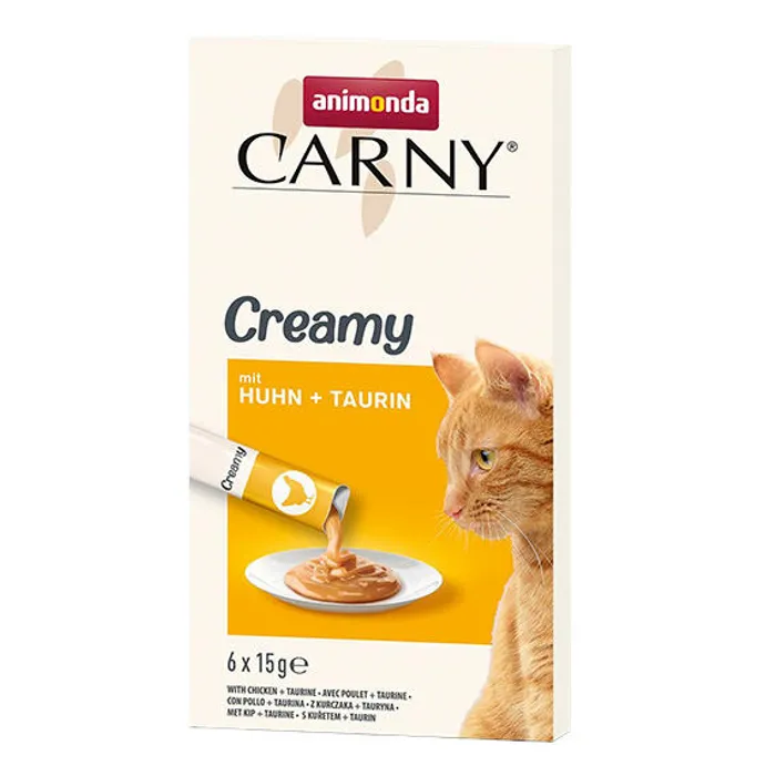 Termék főképe Animonda CARNY Creamy Chicken, krémový pamlsek, kuře s taurinem, 6 x 15 g