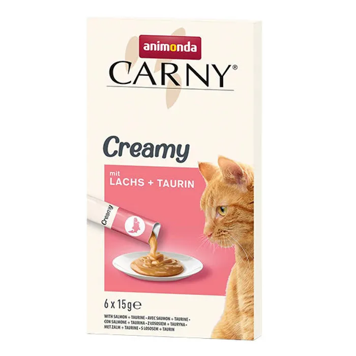 Termék főképe Animonda CARNY Creamy Salmon, krémový pamlsek, losos s taurinem, 6 x 15 g