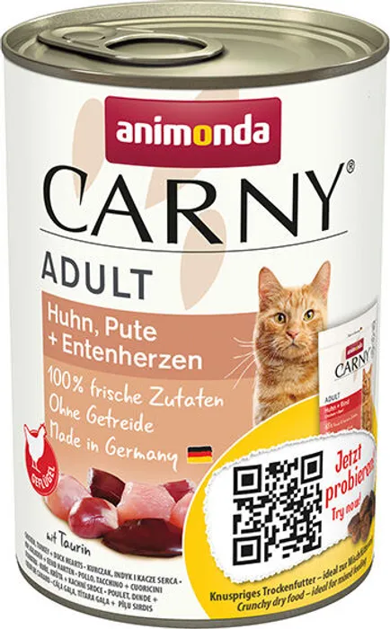 Termék főképe ANIMONDA konzerva CARNY Adult - kuře, krůta+kachní srdce 400g