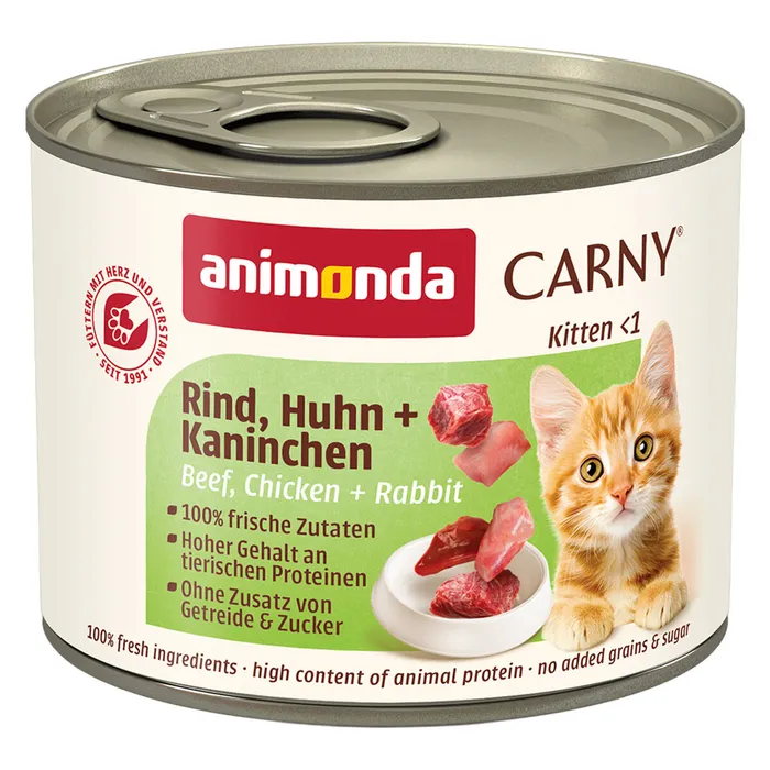 Termék főképe ANIMONDA konzerva CARNY Kitten - hovězí, kuře+ králík 200g