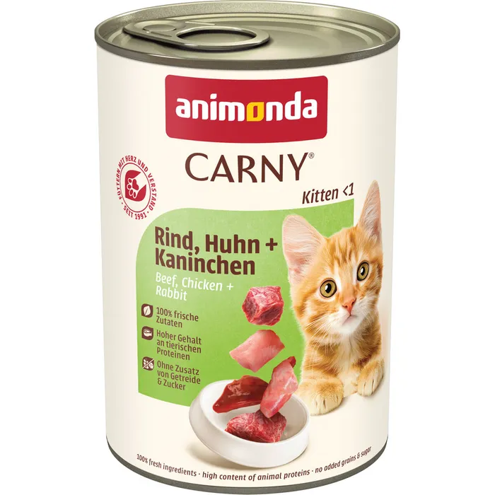 Termék főképe ANIMONDA konzerva CARNY Kitten - hovězí, kuře, králík 400g