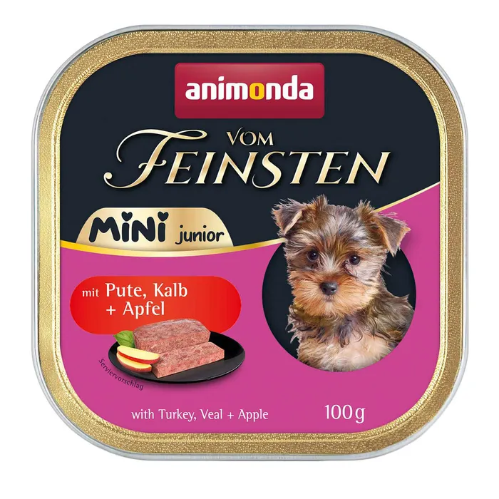 Termék főképe ANIMONDA paštika Vom Feinsten MINI Junior - krůta, telecí, jablko pro psy 100 g