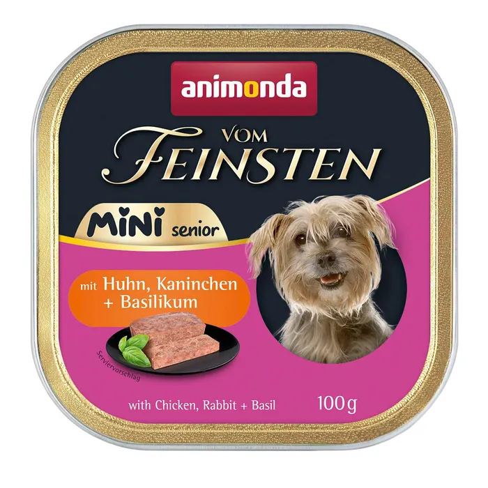 Termék főképe ANIMONDA paštika Vom Feinsten MINI Senior - kuře, králík, bazalka pro psy 100 g