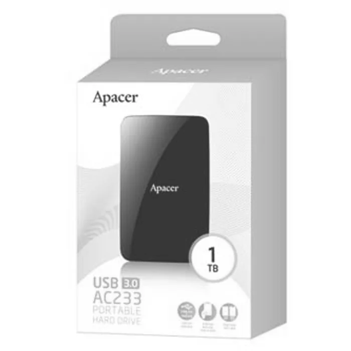 Termék főképe Apacer externí pevný disk, AC233, 2.5", USB 3.0 (3.2 Gen 1), 1TB, AP1TBAC233B-S, čer