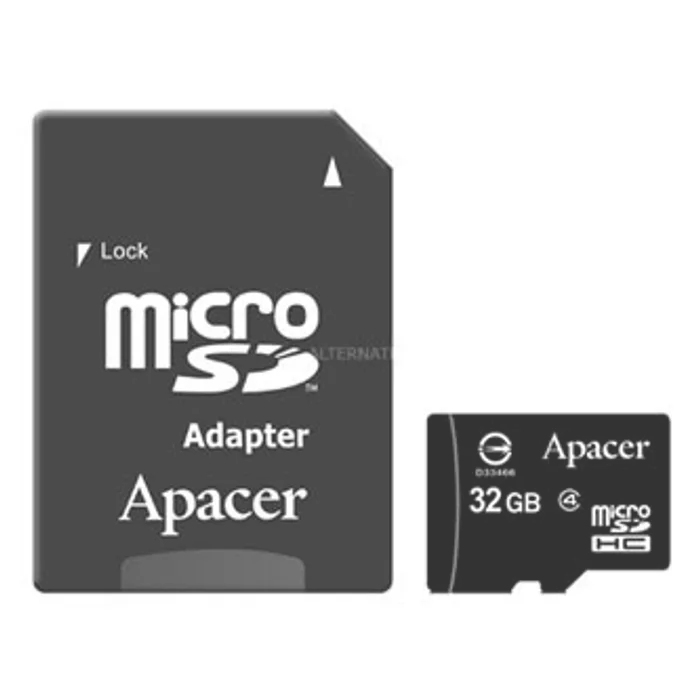 Termék főképe Apacer paměťová karta Secure Digital, 32GB, micro SDHC, AP32GMCSH4-R, Class 4, s adaptére