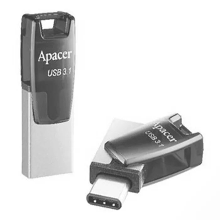 Termék főképe Apacer USB flash disk OTG, USB 3.0 (3.2 Gen 1), 16GB, AH180, červený, AP16GAH180R-1, USB