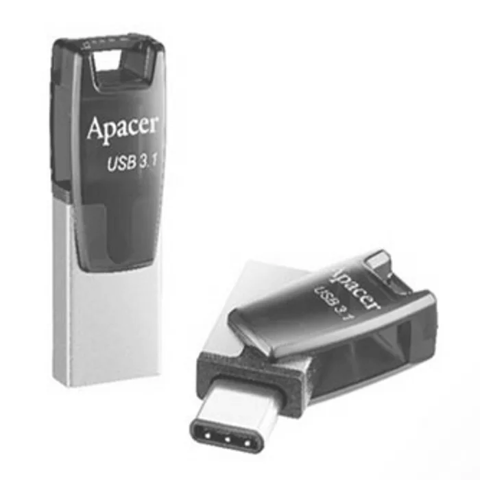 Termék főképe Apacer USB flash disk OTG, USB 3.0 (3.2 Gen 1), 32GB, AH180, červený, AP32GAH180R-1, USB