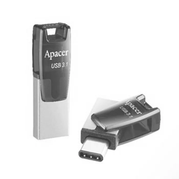 Termék főképe Apacer USB flash disk OTG, USB 3.0 (3.2 Gen 1), 64GB, AH180, červený, AP64GAH180R-1, USB